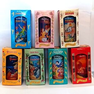 Walt Disney Vintage Collector Set of 7 Glasses